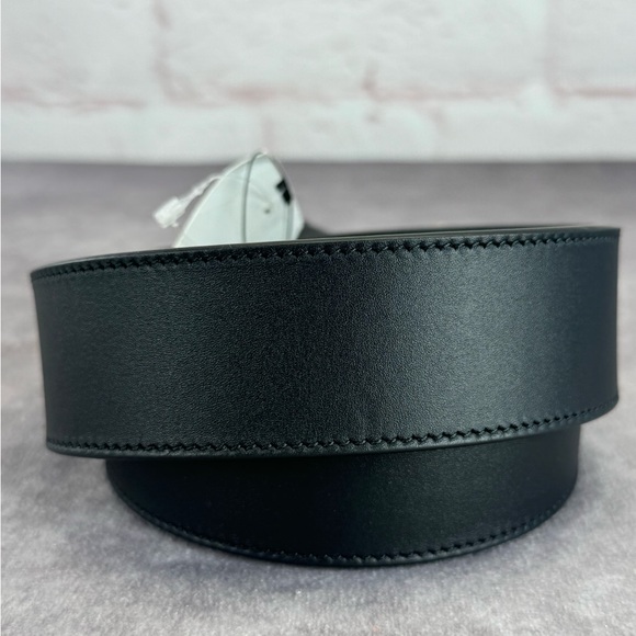 Gucci 2015 Re Edition Wide Leather Belt Gg Double Marmont Black 400593 85/34 - Picture 3 of 10